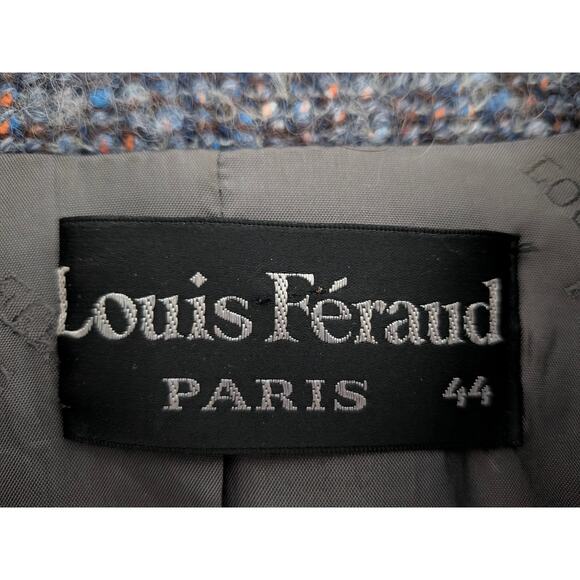 Louis Feraud Women’s Tweed Skirt Suit Gray FR 44 US Large Two Piece Skirt Set - Picture 4 of 10